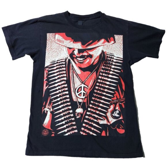 Shepard Fairey Obey T Shirt Duality of Humanity Men's Medium Large Graphic Flaw - Picture 3 of 9